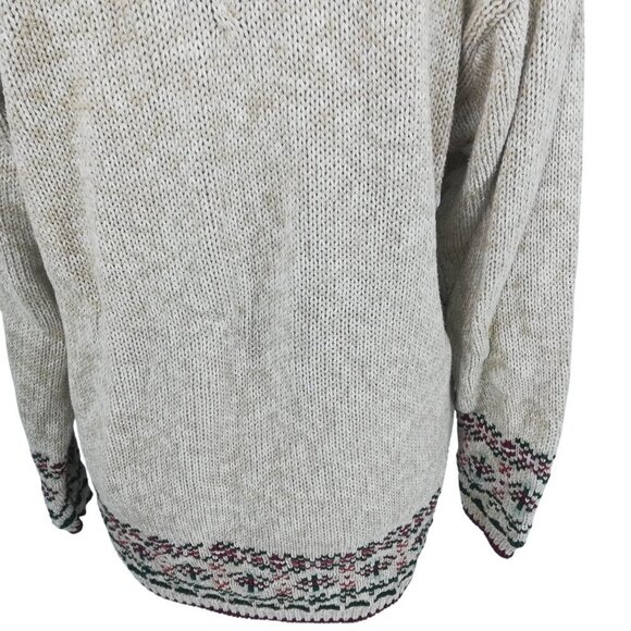 Vintage Hand Embroidered V-Neck Cardigan Sweater Size XL Christopher & Banks - Picture 13 of 14